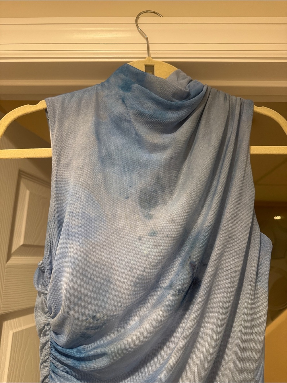 Blue Mesh Dress - Picture 3 of 4